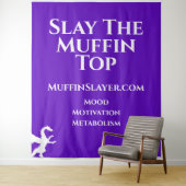 Muffin Slayer Dragon legt de Muffin Top Tapestry Wandkleed (In situ)