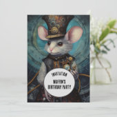 Muffin Steampunk Dier Aangepaste naam Kaart (Staand voorkant)