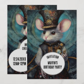 Muffin Steampunk Dier Aangepaste naam Kaart (Voorkant / Achterkant)