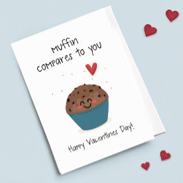 Muffin Vergelijkt Jou Schattige Muffin Valentijnsk Feestdagen Kaart