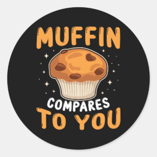 Muffin Vergelijkt Met Jou Schattige Koppels Baklie Ronde Sticker