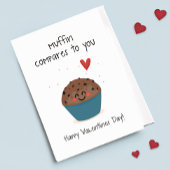 Muffin vergelijkt met jou Schattigee Muffin Pun Va Feestdagen Kaart