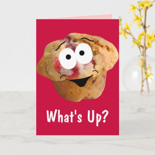 Muffin wat omhoog om het even wanneer Kaart is (Gele Bloem)