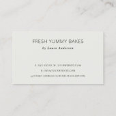 Muffin Wheat Bread Ochre Brown Gray Chef Baking Visitekaartje (Achterkant)