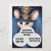 Muffinpounce Steampunk Dier Aangepaste naam Kaart (Achterkant)