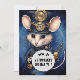 Muffinpounce Steampunk Dier Aangepaste naam Kaart