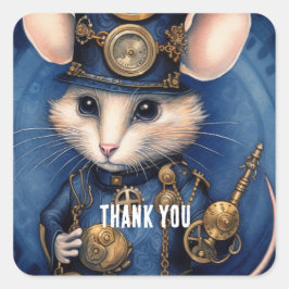 Muffinpounce steampunk vierkante sticker