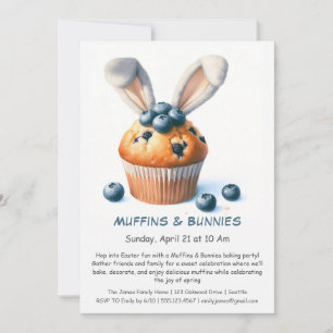 Muffins & Bunnies - Uitnodiging voor het paasbakfe