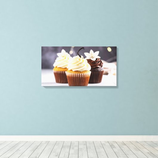Muffins Canvas Afdruk (Insitu (Houten vloer))