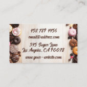 muffins, donuts en snoep bakkerij visitekaartje (Achterkant)