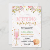 Muffins en Mimosas feestuitnodiging Kaart (Voorkant)