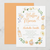 Muffins en Mimosas Vrijgezellenfeest Brunch Party Kaart (Voorkant / Achterkant)