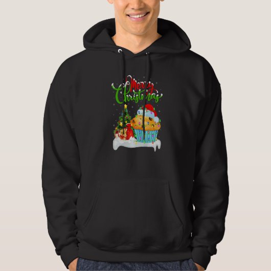 Muffins Food  Xmas Decorations Santa Muffins Chris Hoodie (Voorkant)