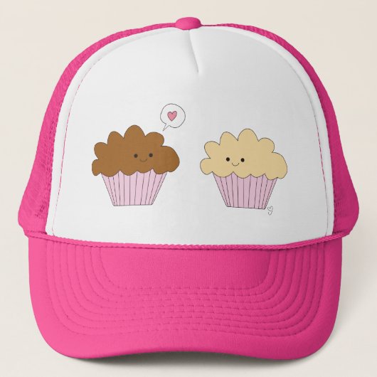 Muffins in liefde trucker pet (Voorkant)