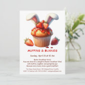 Muffins & Mornings – Paasontbijt Kaart (Staand voorkant)