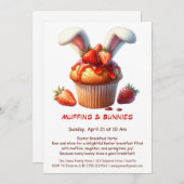 Muffins & Mornings – Paasontbijt Kaart (Voorkant / Achterkant)