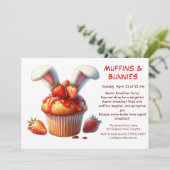 Muffins & Ochtenden – Pasen Ontbijtfeest Kaart (Staand voorkant)