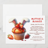 Muffins & Ochtenden – Pasen Ontbijtfeest Kaart (Voorkant / Achterkant)
