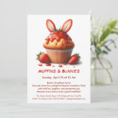 Muffins & Ochtenden – Pasen Ontbijtfeest Kaart (Staand voorkant)