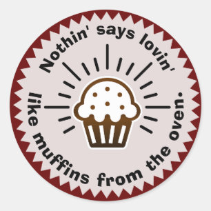 Muffins uit de Oven Ronde Sticker