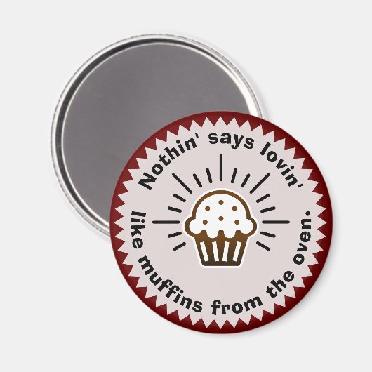 Muffins van de Ovenmagneet Magneet (Voorkant / Achterkant)