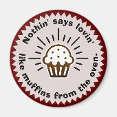 Muffins van de Ovenmagneet Magneet (Voorkant)