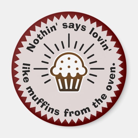 Muffins van de Ovenmagneet Magneet (Voorkant)