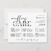 Muffins Zorgkaartenminimalistische bakkerij Hartel Bedankkaart (Voorkant)