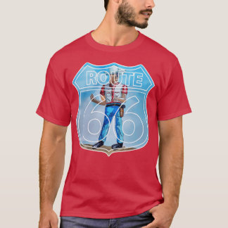 Muffler man beeld langs Route 66 in Gallup New Me T-shirt