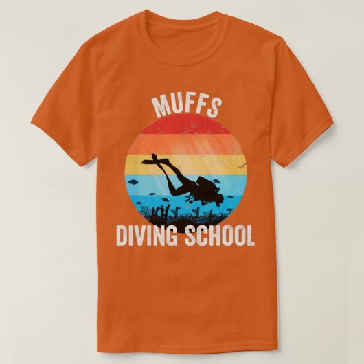 Muffs diving school's amp giften t-shirt (Design voorkant)