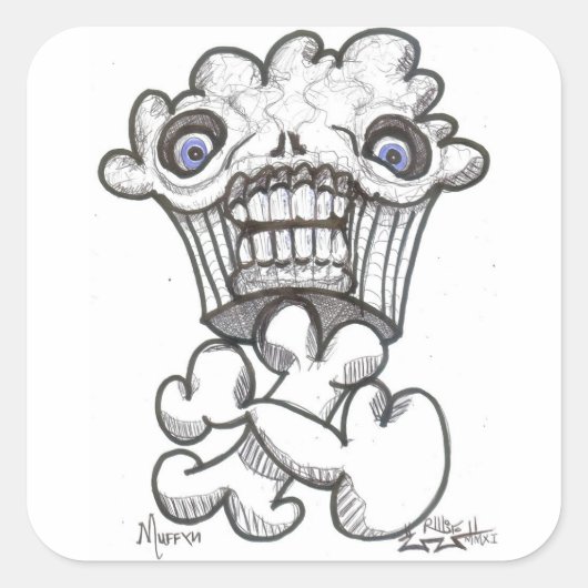 MUFFYN VIERKANTE STICKER (Voorkant)