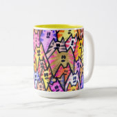 Mug - 033 - Cats Tweekleurige Koffiemok (Voorkant rechts)