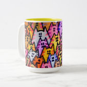 Mug - 033 - Cats Tweekleurige Koffiemok (Voorkant links)