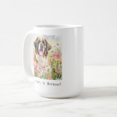  Mug (11 oz) – Peace. Love. Saint Bernard Koffiemok (Voorkant links)