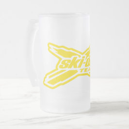 Mug 16 oz, een sneeuwscooter matglas bierpul