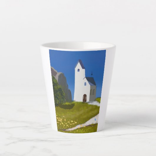 Mug-1-landschap Latte Mok (Voorkant)