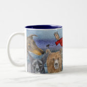 Mug #3 Joanna Flying Over Animals Tweekleurige Koffiemok (Links)
