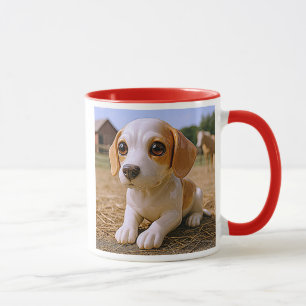 Mug 3D-puzzel is realistisch op de boerderij. Mok
