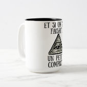 Mug 444 ml Kleine complot Tweekleurige Koffiemok (Voorkant links)