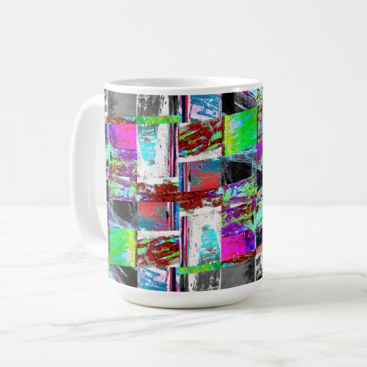 Mug – Abstract Grid Koffiemok (Voorkant links)