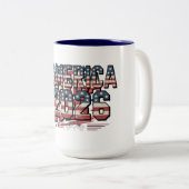 MUG AMERIKA2026grappig Tweekleurige Koffiemok (Voorkant rechts)