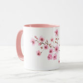 Mug aquarelle Fleurs de Cerisiers Mok (Voorkant links)