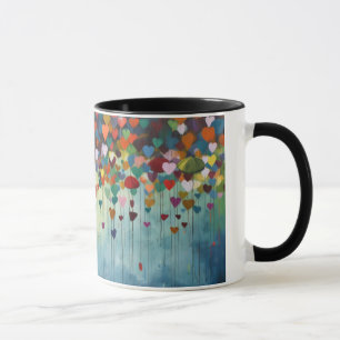 Mug art abstract hart mok
