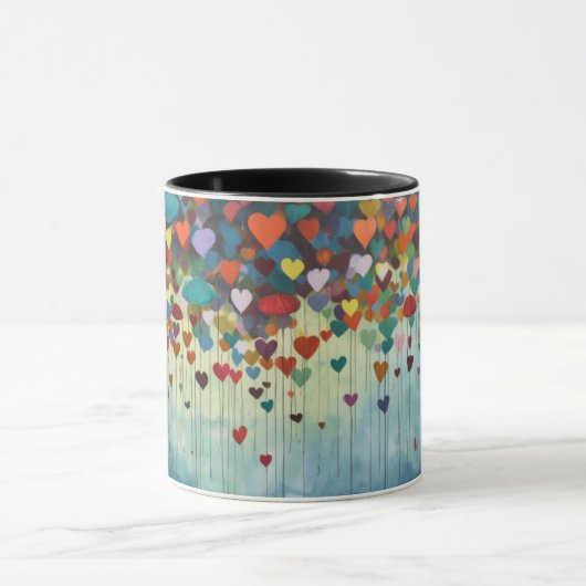 Mug art abstract hart mok (Midden)