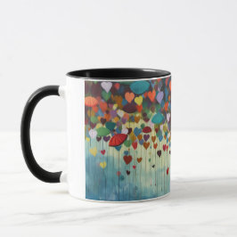 Mug art abstract hart mok