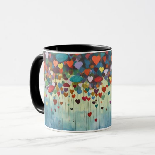 Mug art abstract hart mok (Voorkant links)