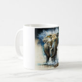 Mug art abstract olifant koffiemok (Voorkant links)