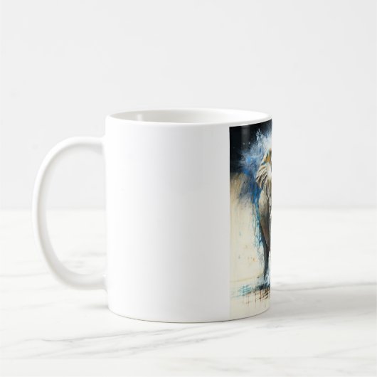 Mug art abstract olifant koffiemok (Links)