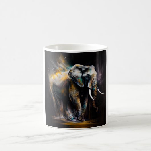 Mug art abstract olifant koffiemok (Center)