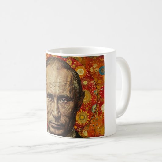 Mug art abstracte Poetin Koffiemok (Voorkant rechts)